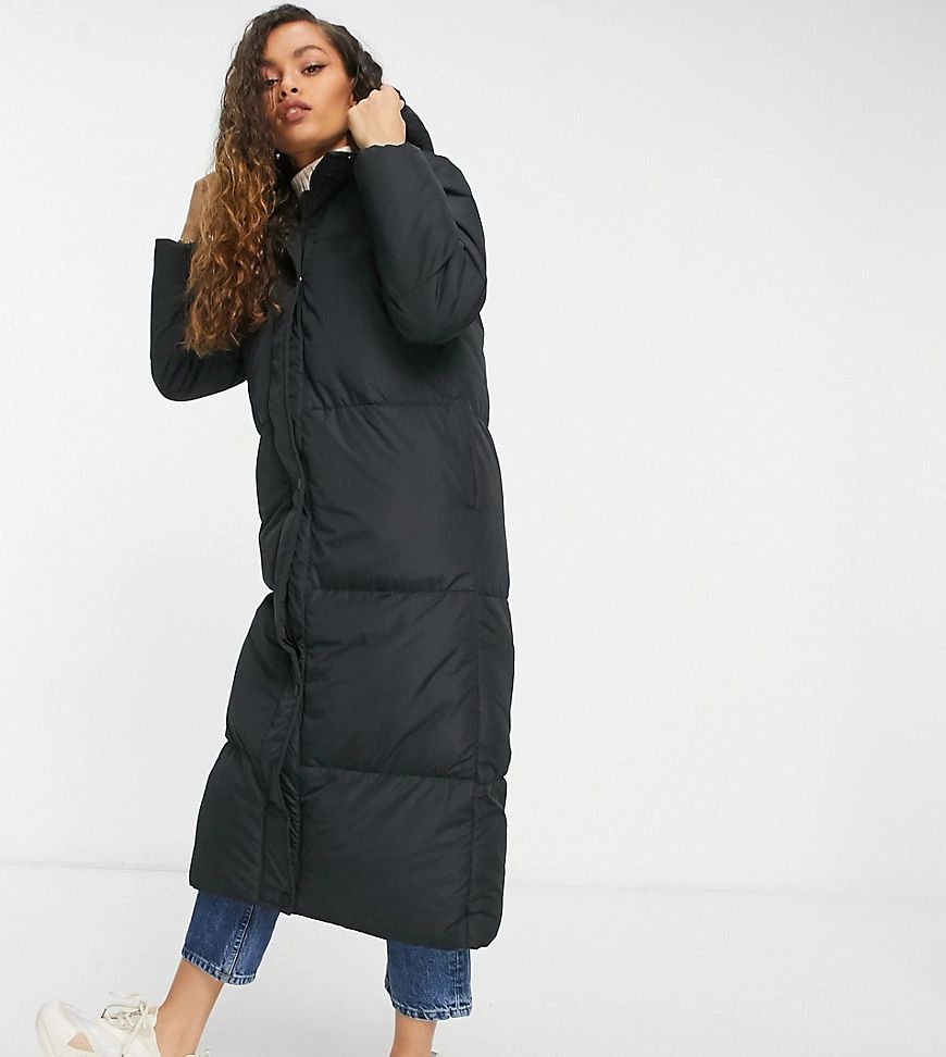 Threadbare Petite jodie longline puffer coat-Black | ASOS (Global)