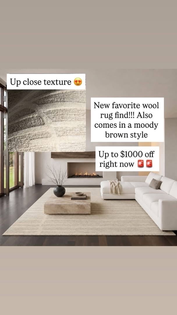 New favorite wool rug find!!! Also comes in a moody brown style
Up to $1000 off right now