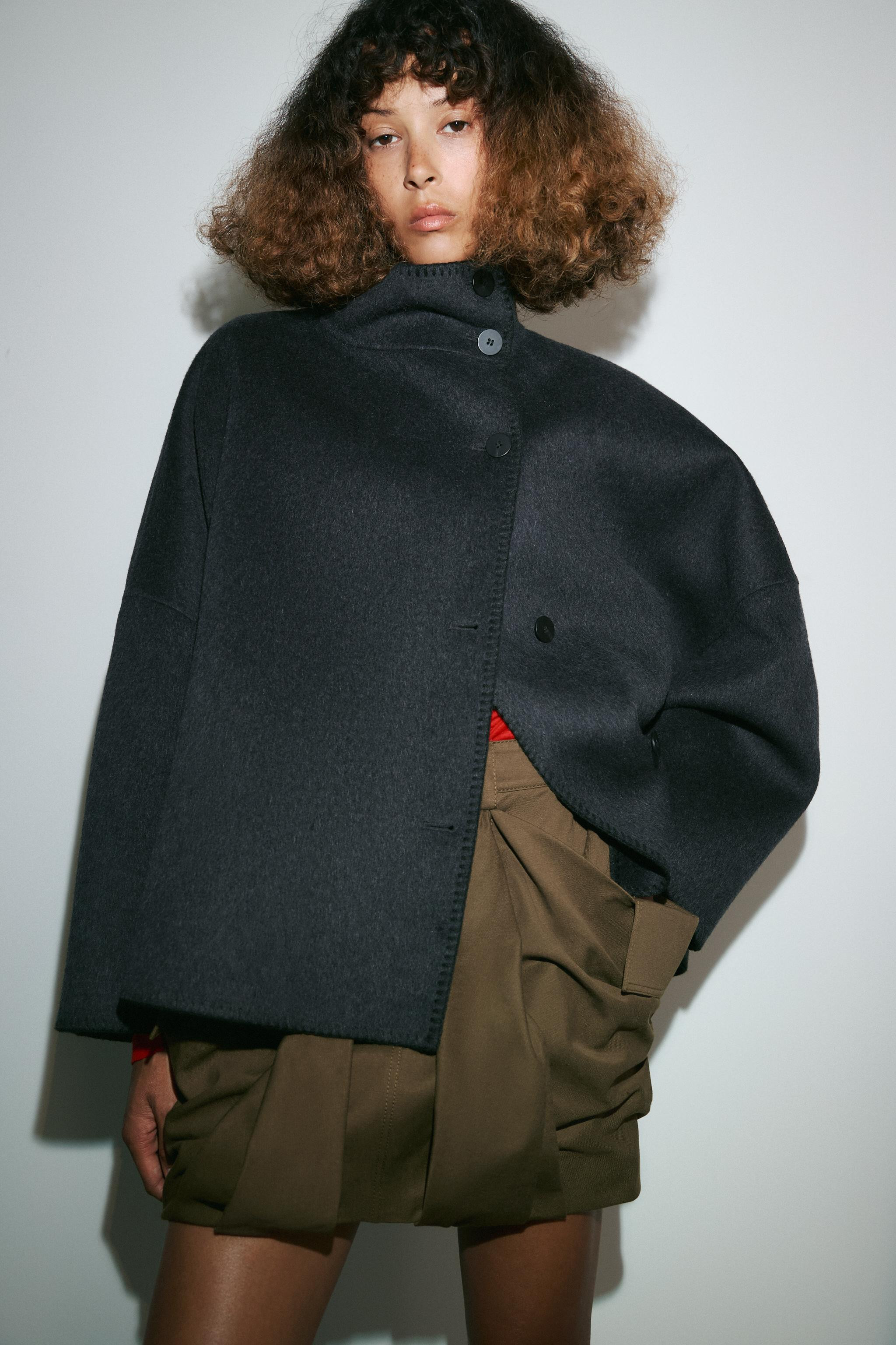 WOOL BLEND SHORT COAT ZW COLLECTION | Zara US