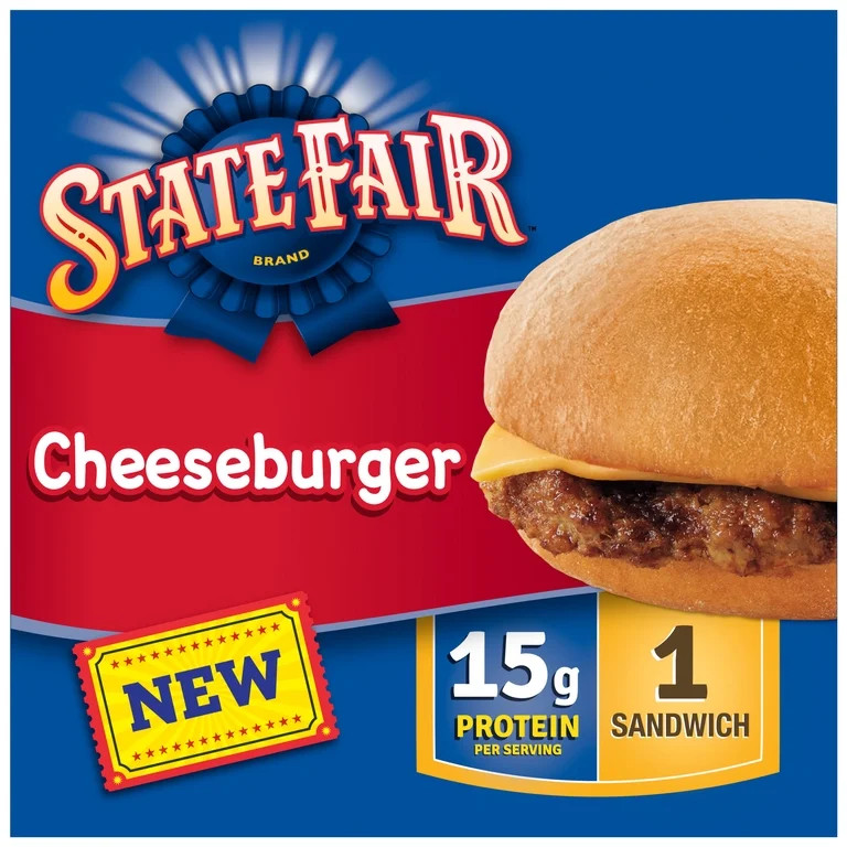 State Fair Cheeseburger, Fully Cooked, 1 Count, 4.6 oz (Frozen) | Walmart (US)