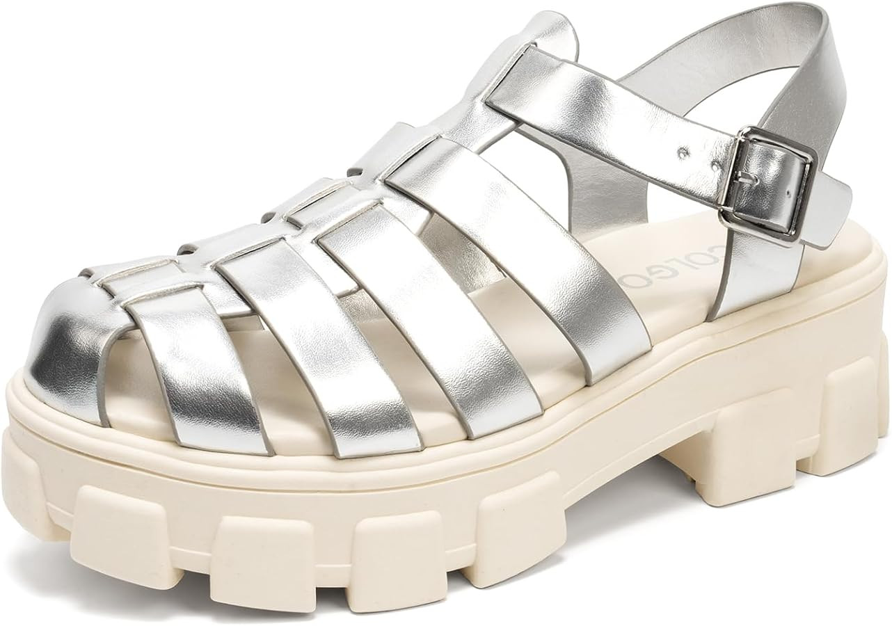 Colgo Womens Platform Wedge Sandals Chunky Block Heeled Adjustable Buckle Fisherman Sandals for S... | Amazon (US)