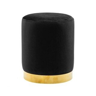 Pri Black Velvet Ottoman | Bed Bath & Beyond