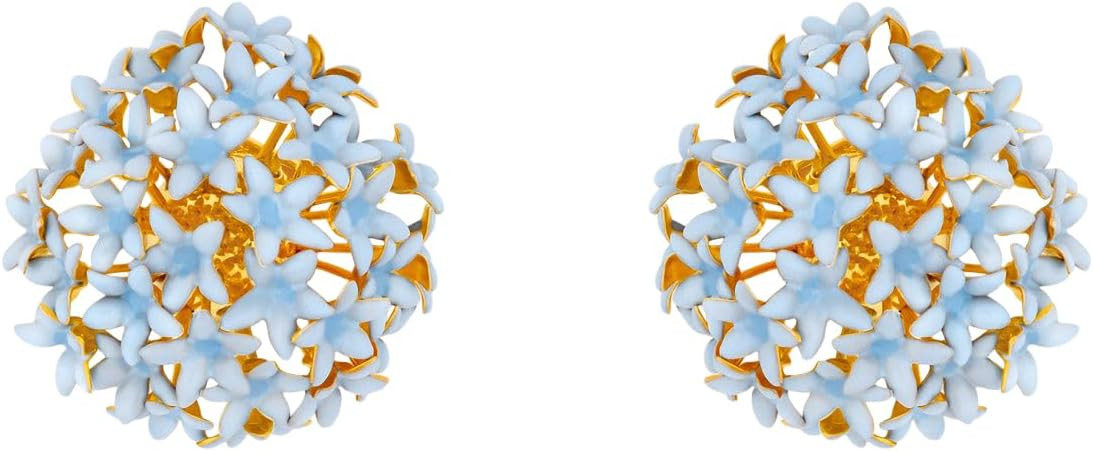Amazon.com: Oscar de la Renta, Small Foxglove Pompom Clip-On Earrings, One Size, Light Blue : Ama... | Amazon (US)