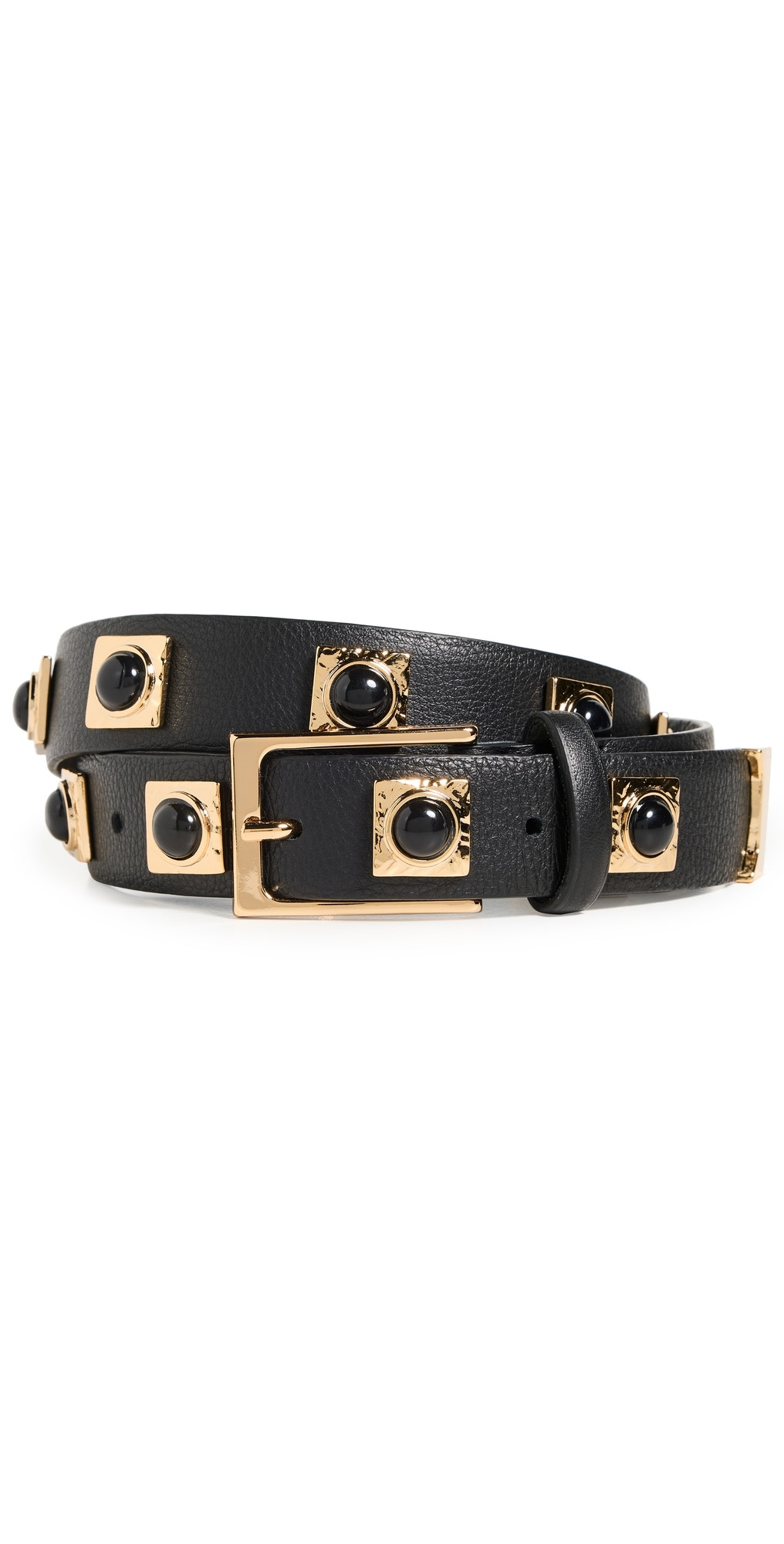 Aureum No. 2 Black Studded Belt Black/Gold M/L | Shopbop