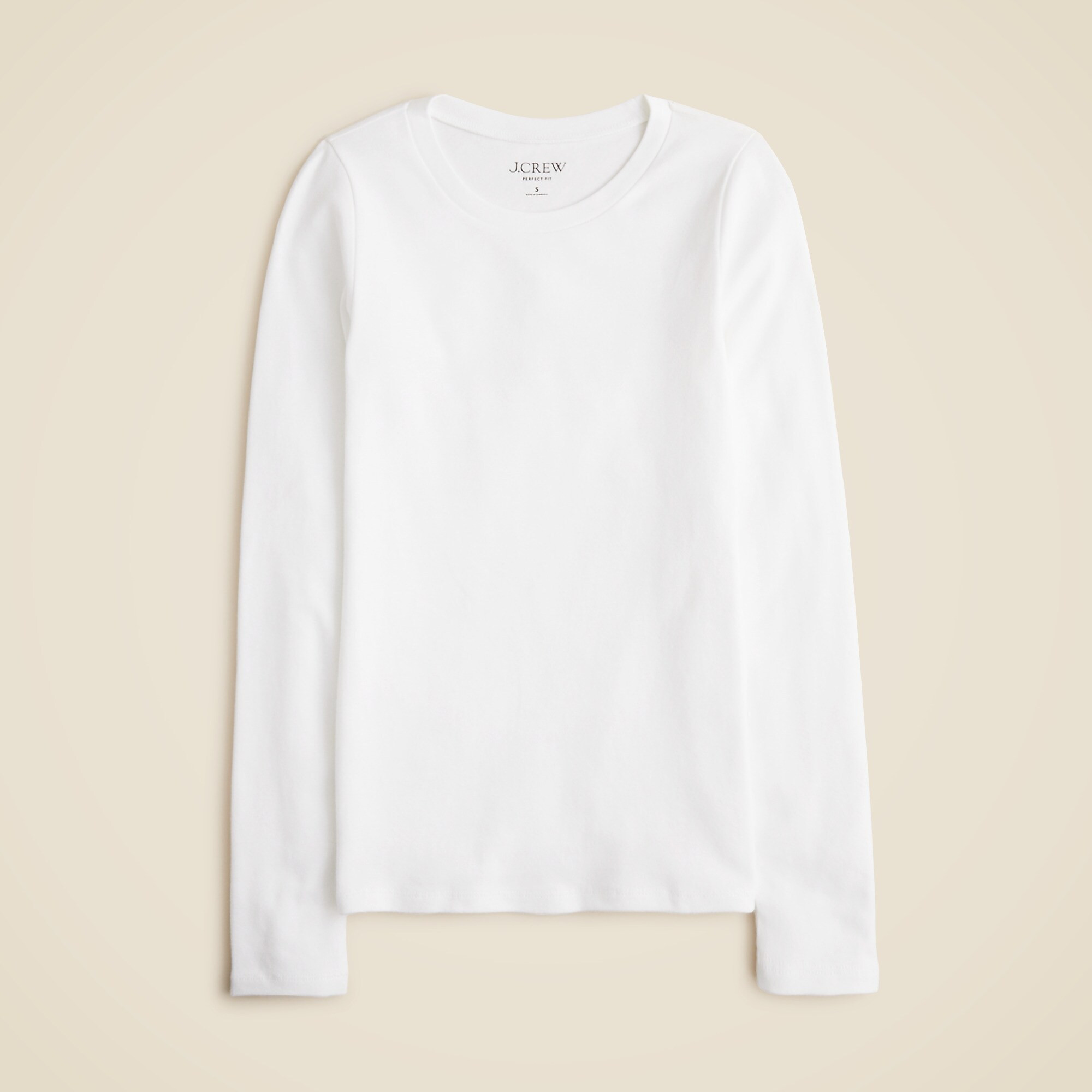 Perfect-fit long-sleeve crewneck T-shirt | J. Crew US