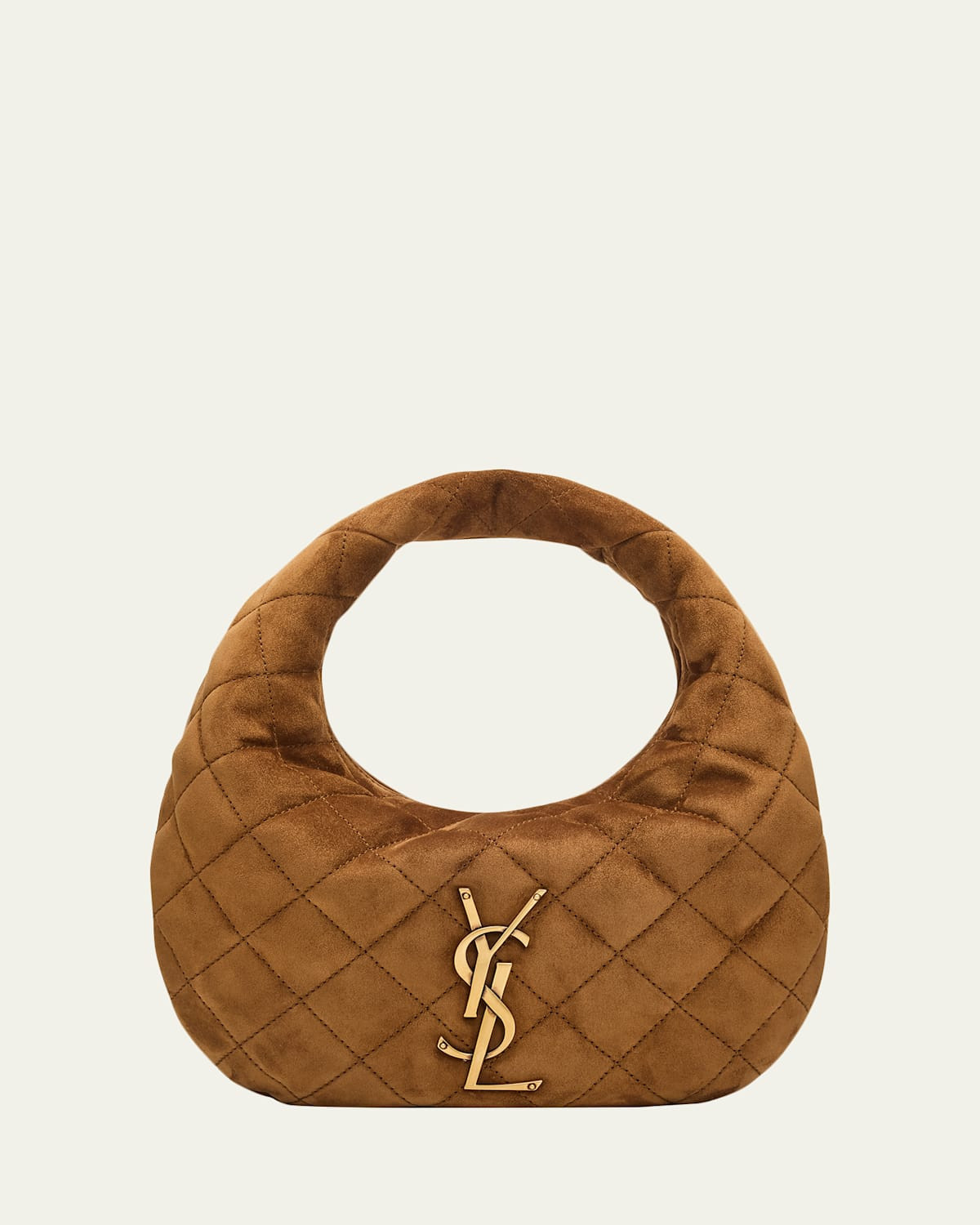 Icarino Baby YSL Quilted Suede Hobo Bag | Bergdorf Goodman