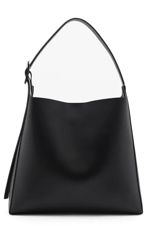 MANGO Buckled Faux Leather Shopper Bag in Black at Nordstrom | Nordstrom