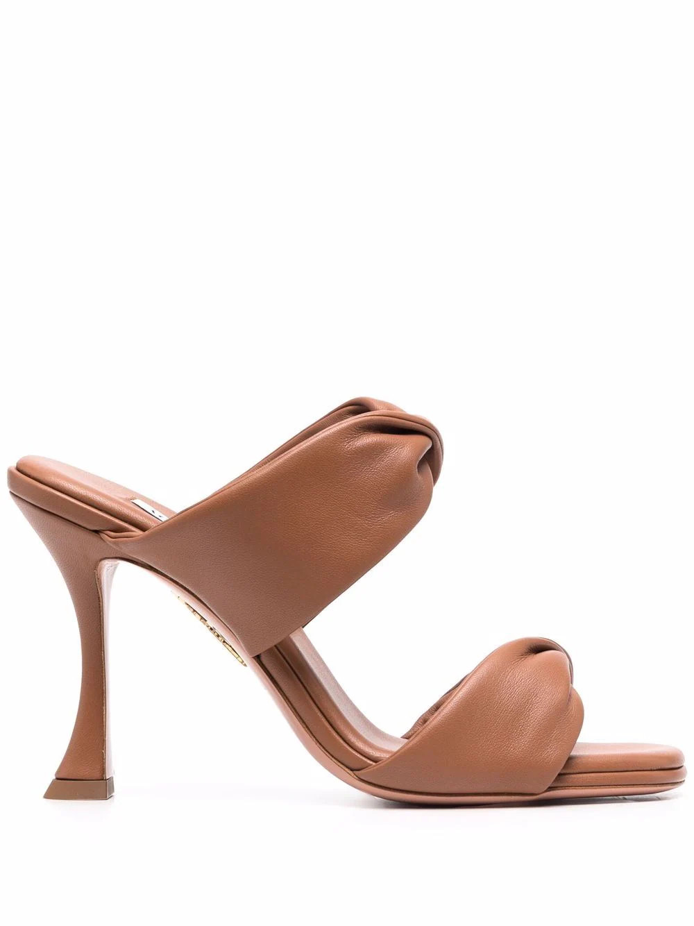 Aquazzura Twist 95mm Mules | Brown | FARFETCH UK | Farfetch Global