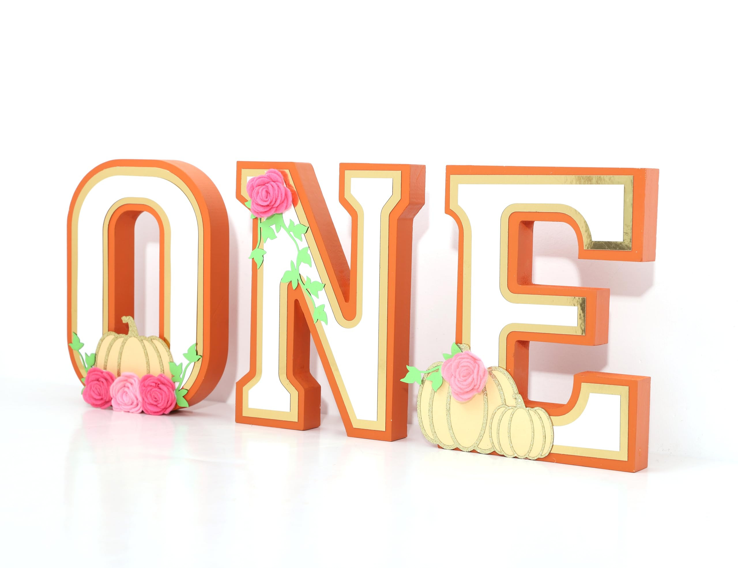 Pumpkin Theme 3D Letter ONE - Autumn Baby 1st Birthday Decorations,Our Little Pumpkin Is One Birt... | Amazon (US)