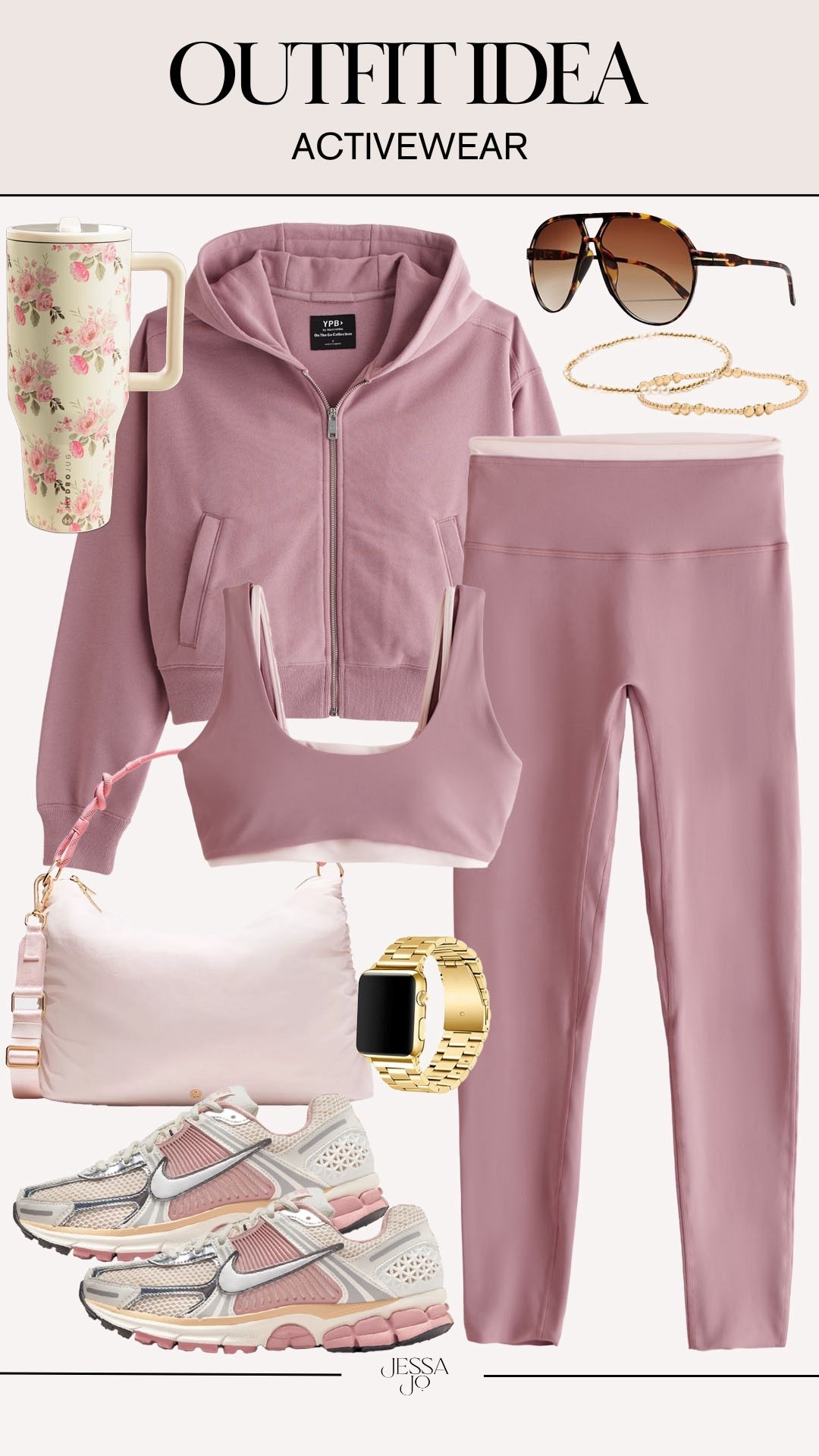 Spring activewear. Spring active outfit. Matching active set for spring. Pink spring active set  

#LTKootd #LTKSeasonal #LTKActive