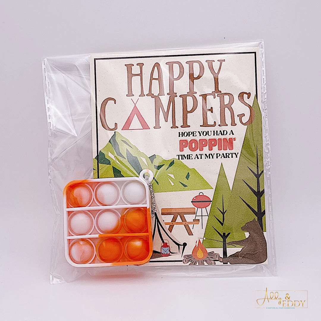 Camping Party Favor / Camping Popit / Birthday Party Pop-it / Camping Party Popper / Camping Birt... | Etsy (US)