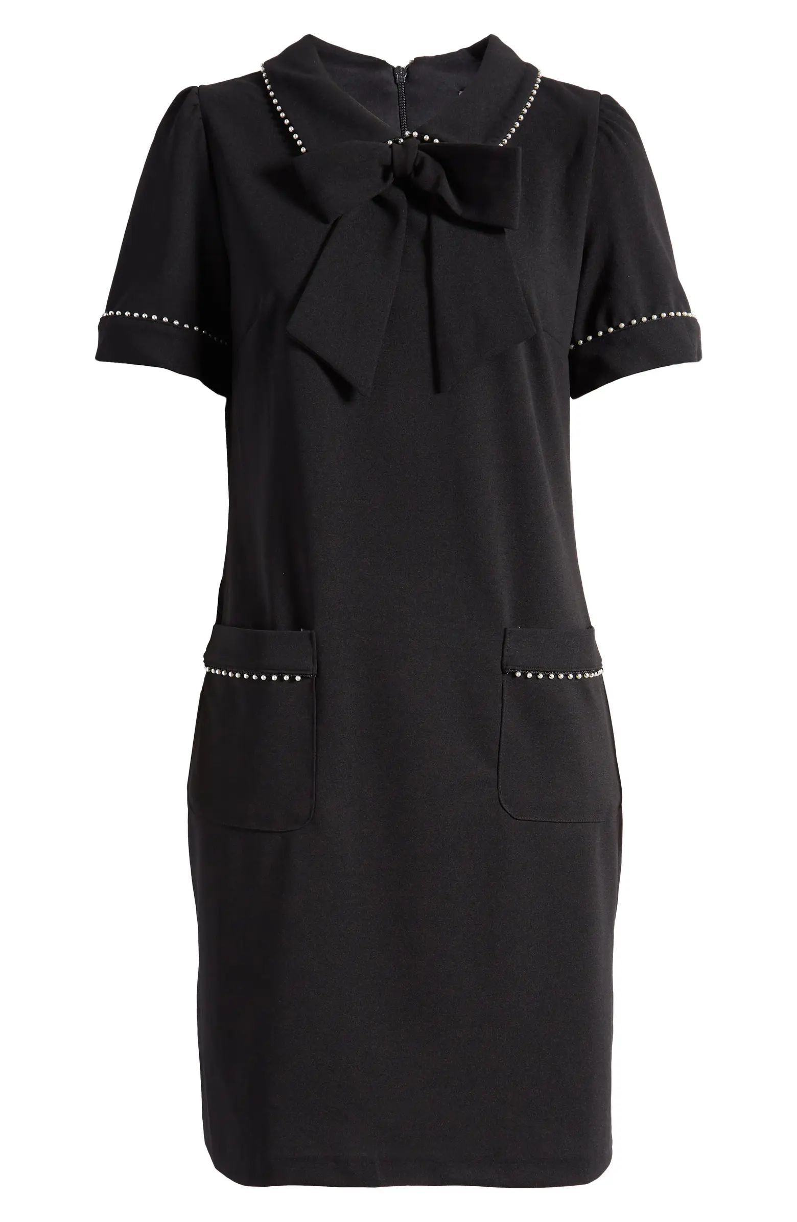 Bow Short Sleeve Sheath Dress | Nordstrom