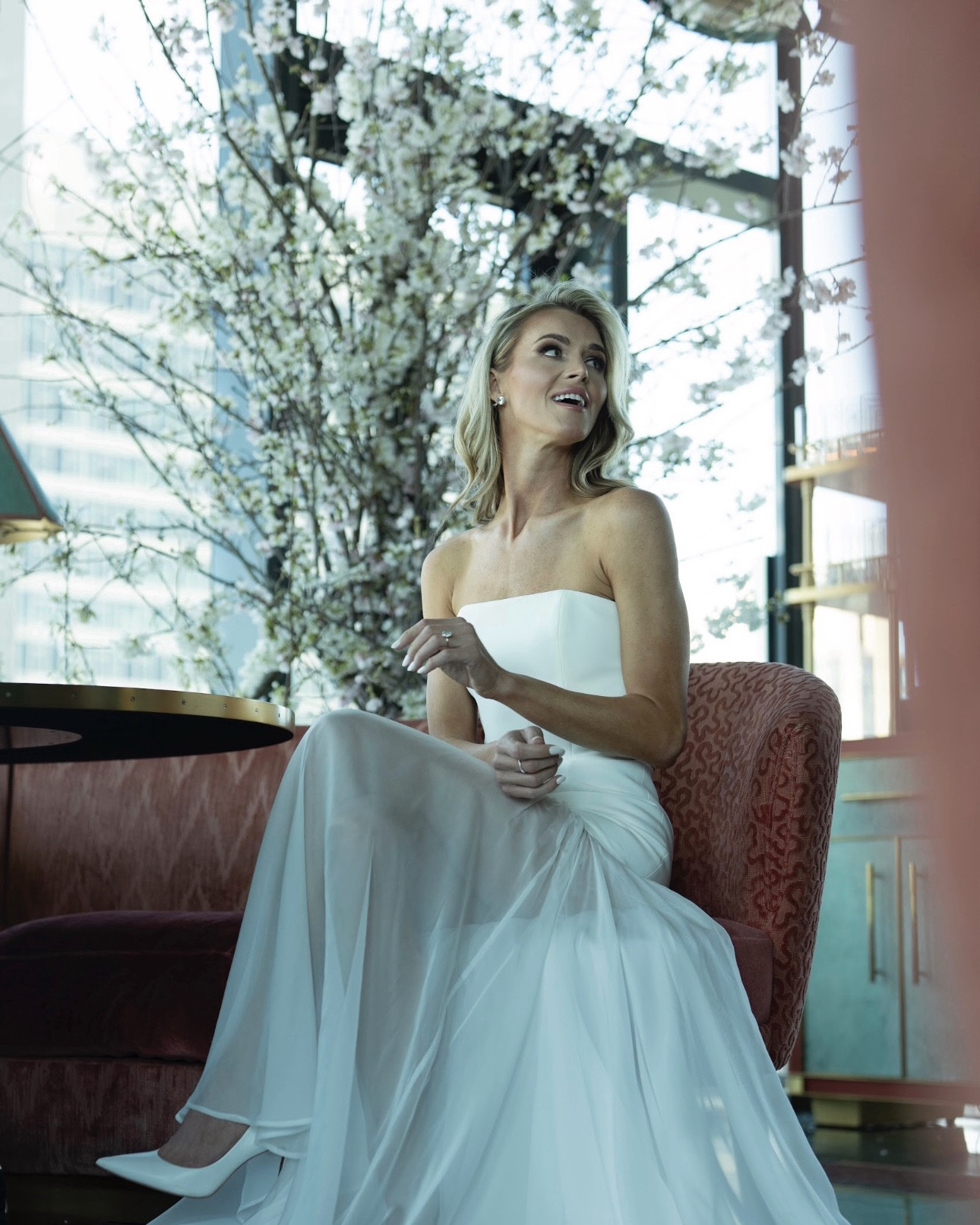 More from bridal week! This half sheer organza dress.

#LTKStyleTip #LTKWedding #LTKTravel