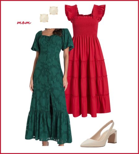 Family Christmas card outfit ideas for mom. Christmas card outfit inspiration. Color coordinated Christmas card outfits. Family outfits for Christmas. Red and green Christmas outfits

#LTKfamily #LTKHoliday #LTKfindsunder100