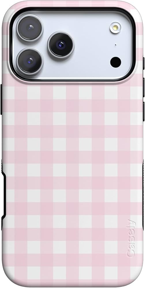 Casely iPhone 17 Pro Case | Pink Plaid | Sunday Best | Compatible with MagSafe | Bold Protective ... | Amazon (US)