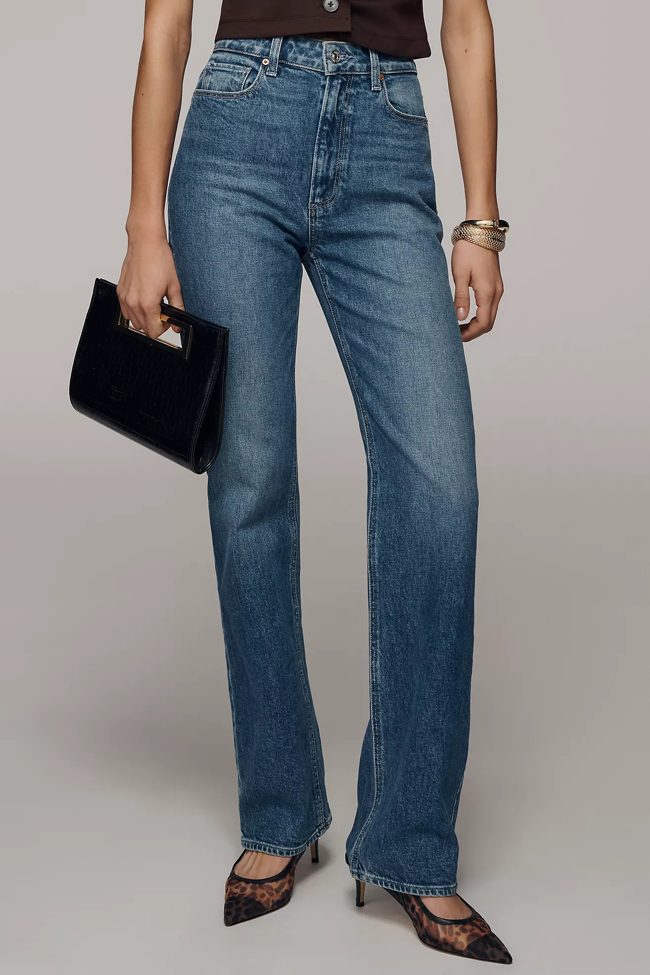 PAIGE Stevie 31 High-Rise Straight-Leg Jeans | Anthropologie (US)