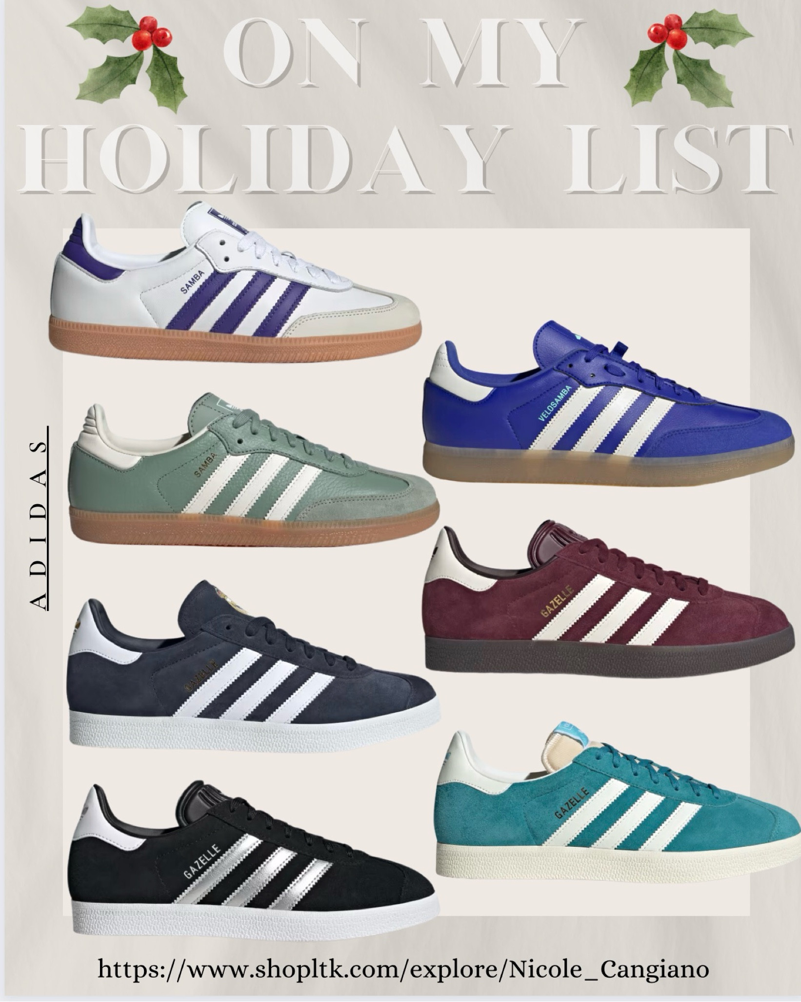 You cannot miss out on the huge Adidas trend right now!  These will never go out of style. I’ve had Gazelle’s for years and I love that they are still in style!  Can’t go wrong. 

#trend #adidas #sneakers #sneakertrend

#LTKGiftGuide #LTKfindsunder100 #LTKHoliday