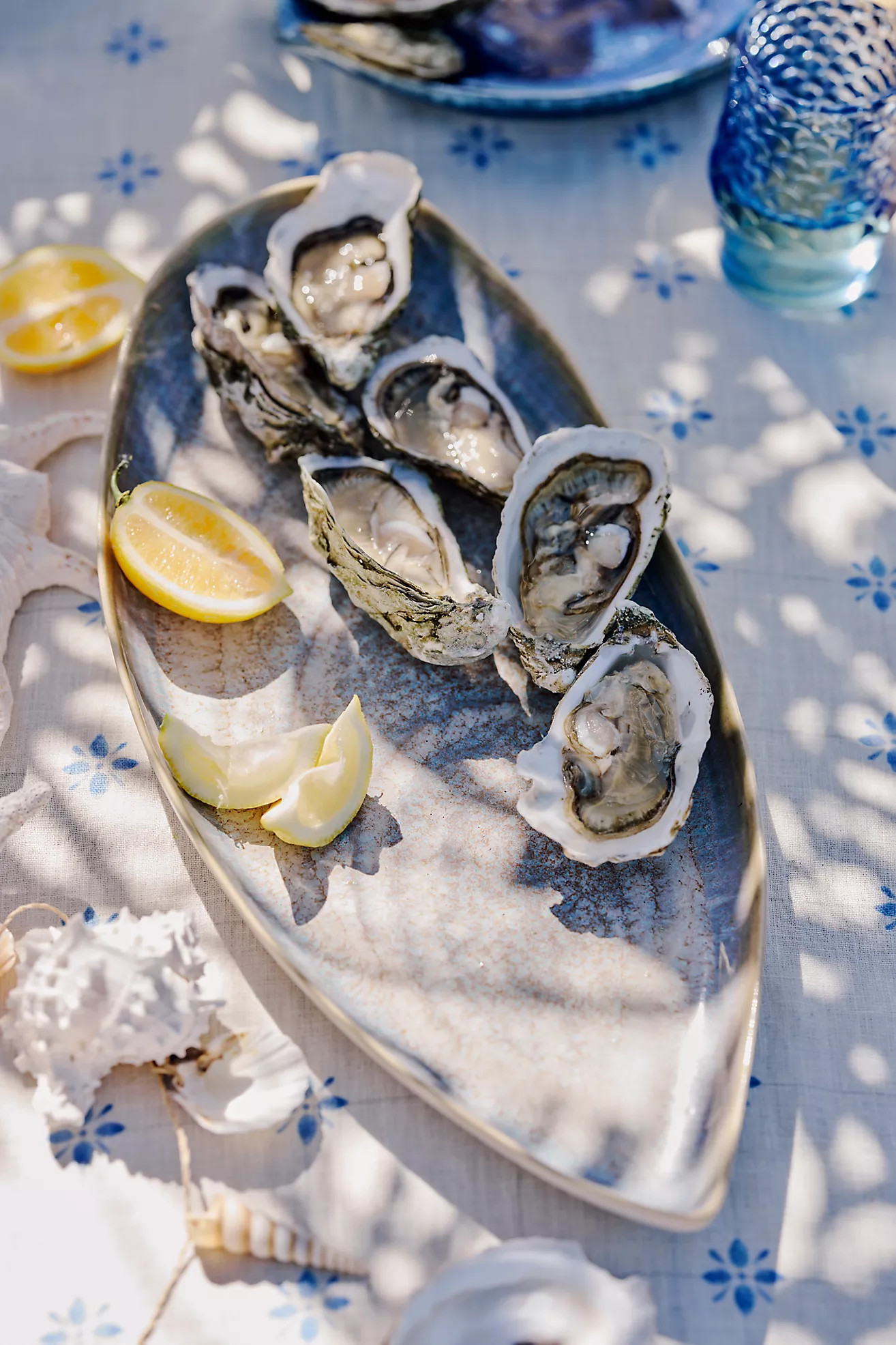 Oyster Shell Stoneware Serving Platter | Anthropologie (US)