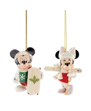 Lenox 2020 Minnie & Mickey Snow Day Ornament 2-Piece Set | Macys (US)