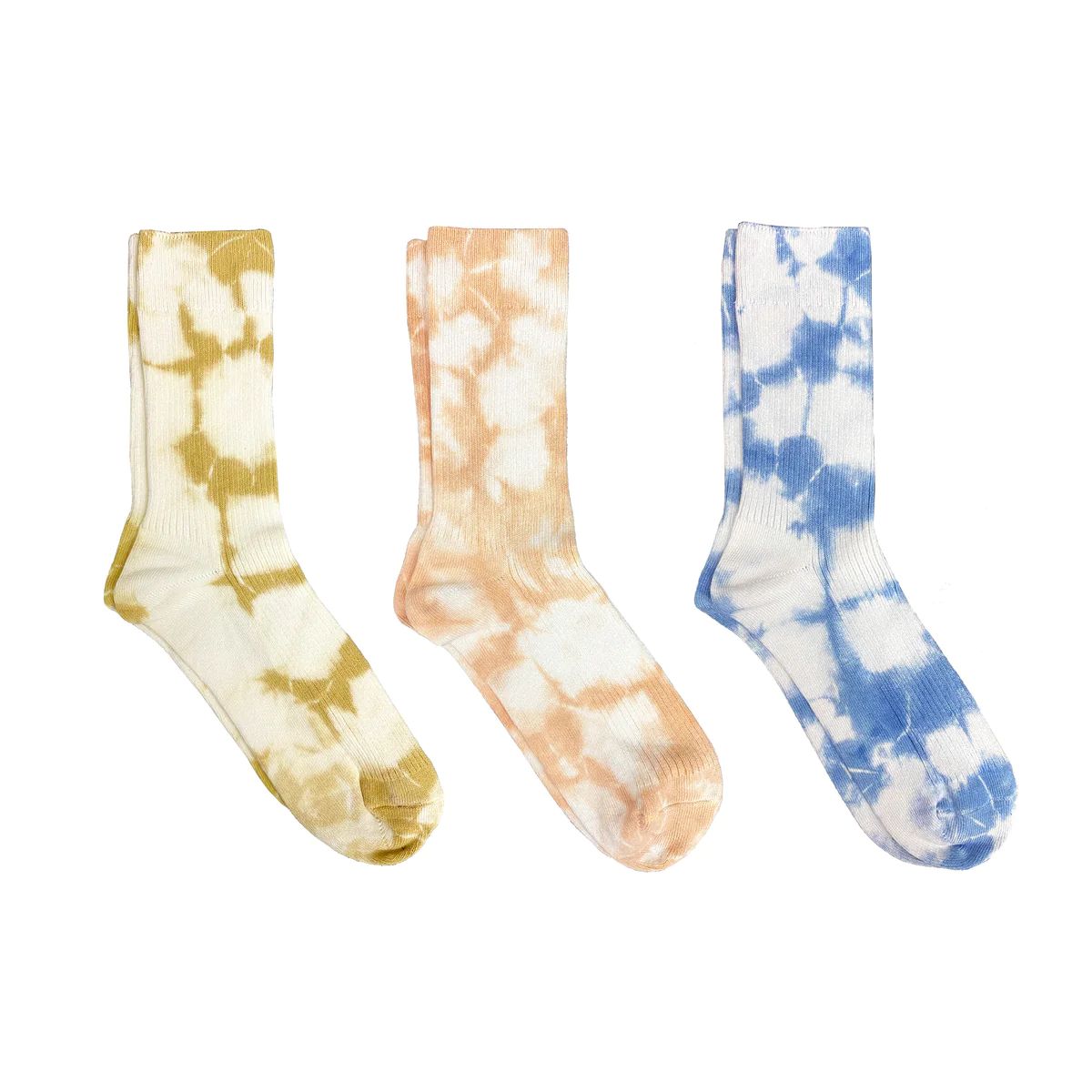 Philip Huang Natural Hand Tie-Dyed Socks | 3-Pack | Thousand Fell