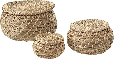 Ikea Seagrass Box with lid, Set of 3, sea Grass | Amazon (US)
