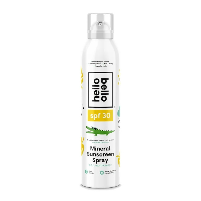 Hello Bello Continuous Mineral Sunscreen Spray SPF 30, 6 fl oz - Walmart.com | Walmart (US)