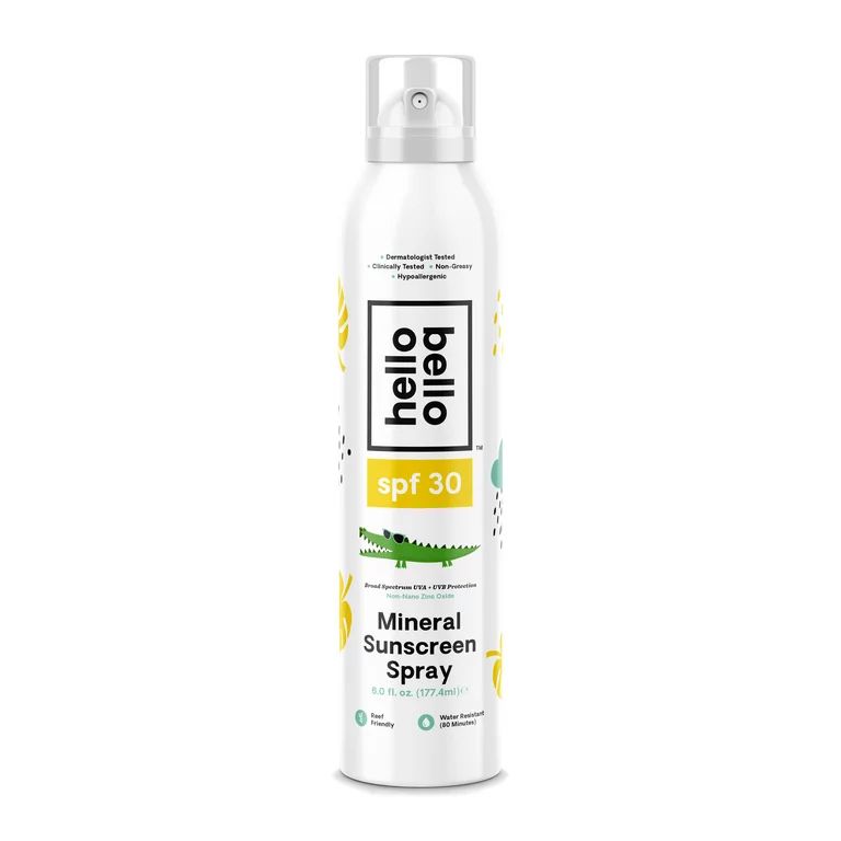 Hello Bello Continuous Mineral Sunscreen Spray SPF 30, 6 fl oz - Walmart.com | Walmart (US)