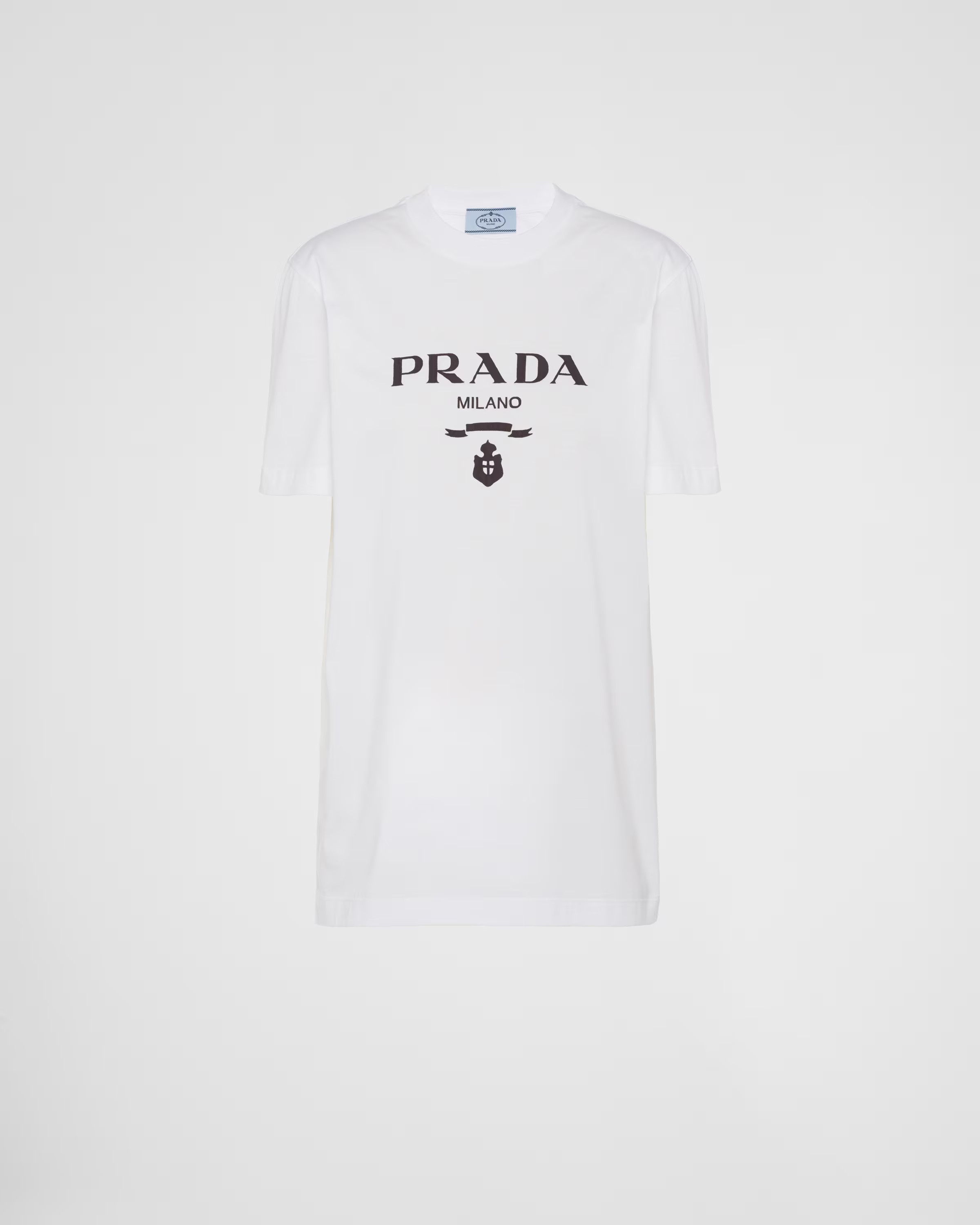 Embroidered jersey T-shirt | Prada Spa US
