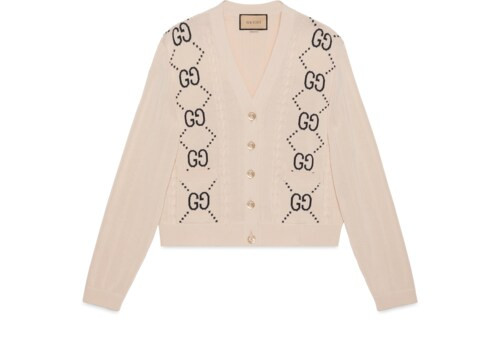 Cotton cardigan with GG intarsia | Gucci (US)