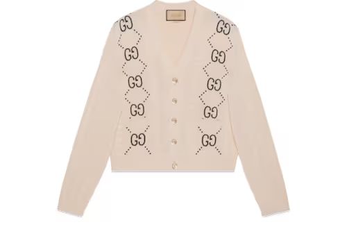 Cotton cardigan with GG intarsia | Gucci (US)