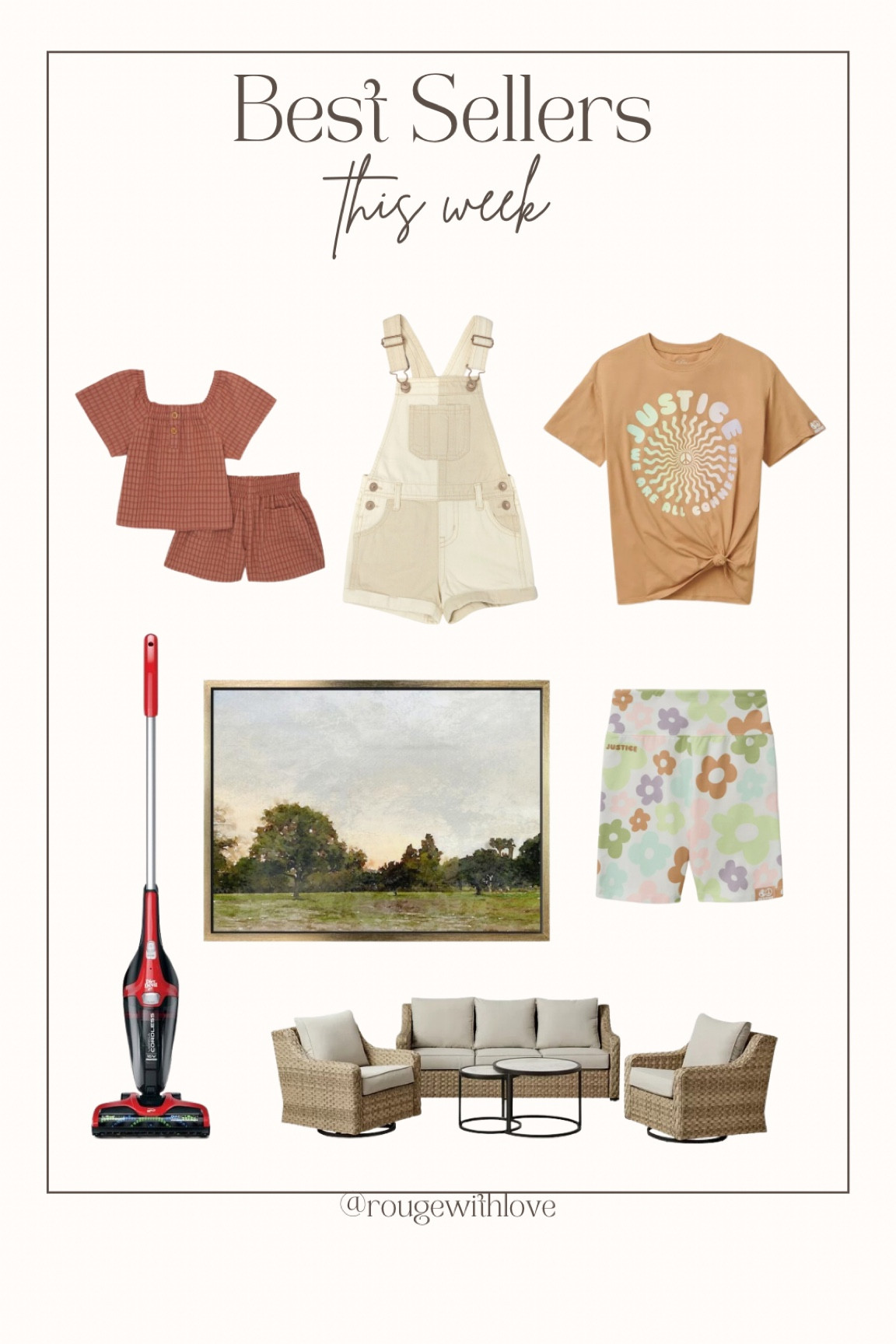 Weekly best sellers, Walmart, Walmart clothes, Walmart kids, tween clothes, baby clothes, toddler clothes, spring clothes, summer clothes, play clothes, patio furniture, outdoor furniture, vintage art, Etsy, justice, cordless vacuum, dirt devil, target, target finds, spring cleaning 

#LTKkids #LTKhome #LTKSeasonal