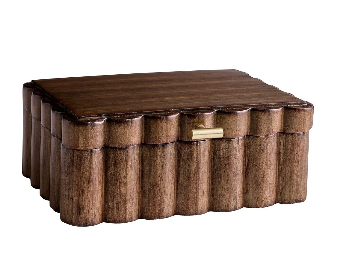 Better Homes & Gardens Scalloped Wooden Jewelry Box, Trinket Organizer with Lid, Natural Wood Finish

#LTKHome #LTKFindsUnder50