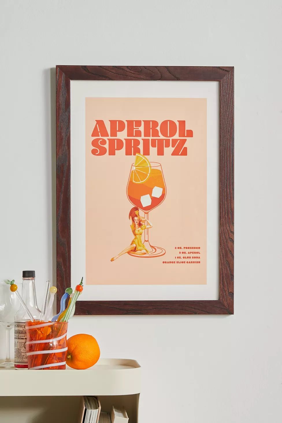 Art By Emily The Aperol Spritz Art Print | Urban Outfitters (US and RoW)