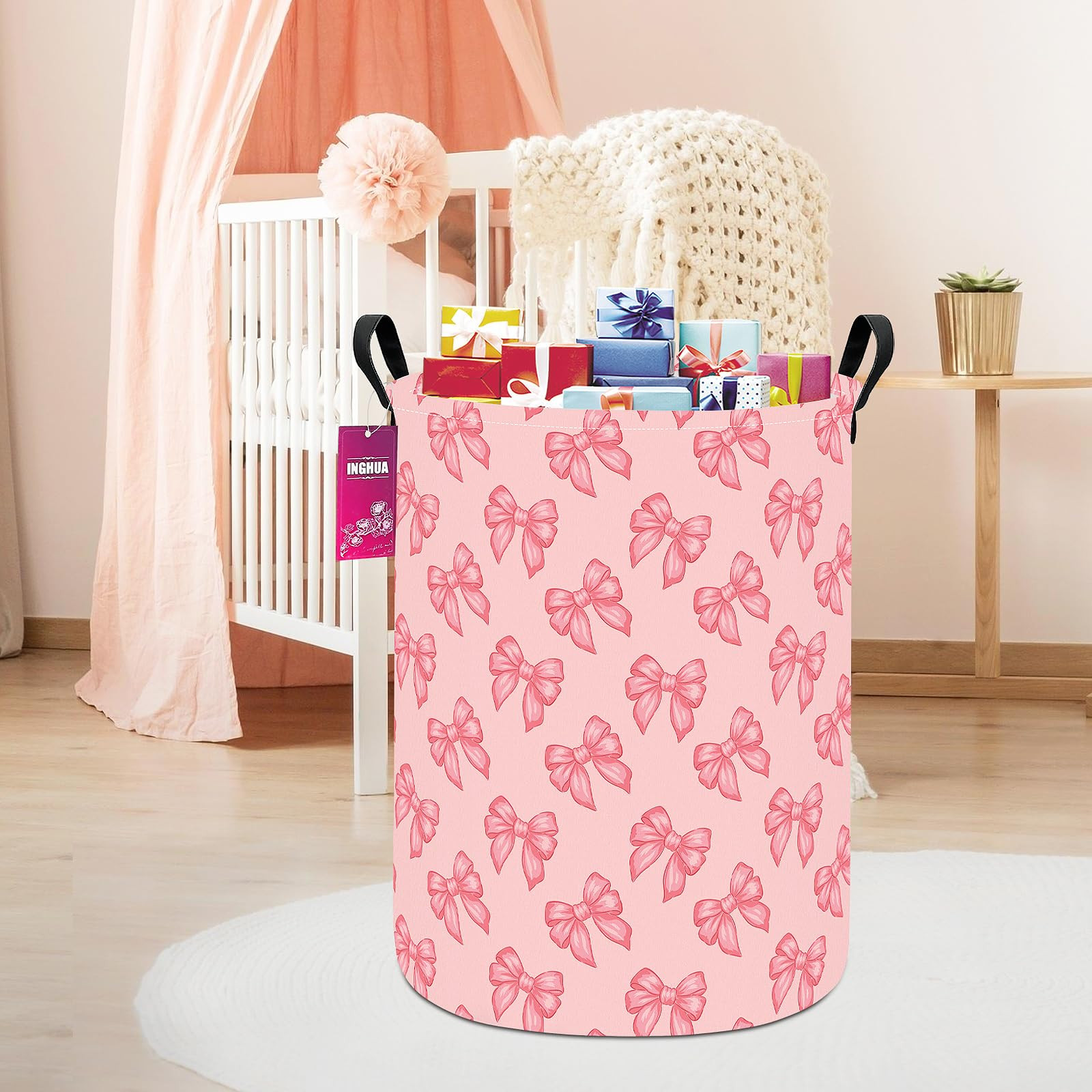 Laundry Hamper Large Canvas Fabric Lightweight Storage Basket/Toy Organizer/Dirty Clothes Collaps... | Amazon (US)