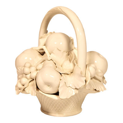 Vintage Italian Blanc De Chine Ceramic White Pottery Fruit Basket  | eBay | eBay US