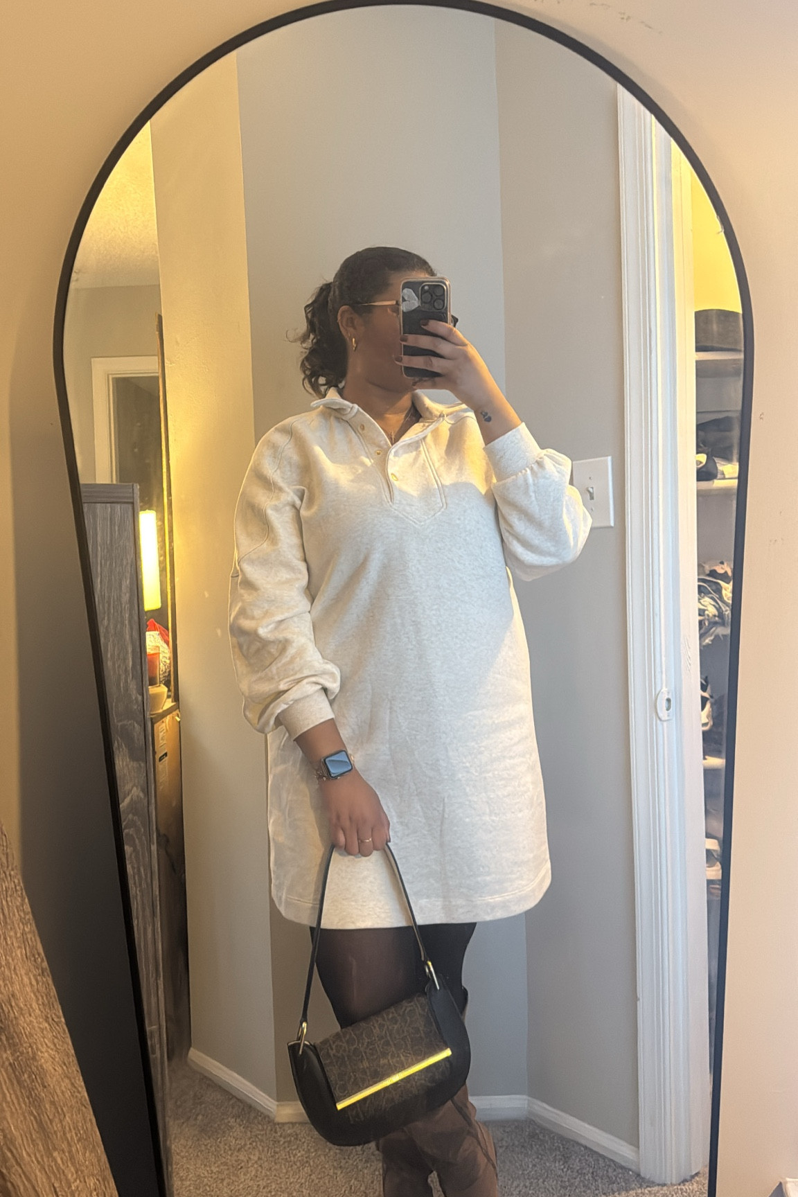 Monday, but make it cozy chic 🍂✨ A cream sweater dress paired with brown boots—comfy enough for the office, cute enough to embrace Thanksgiving vibes! 🦃 Tap to shop your new fall favorite. 🤎 #ThanksgivingStyle #CorporateChic #LTKSeasonal

#LTKSeasonal #LTKStyleTip #LTKWorkwear
