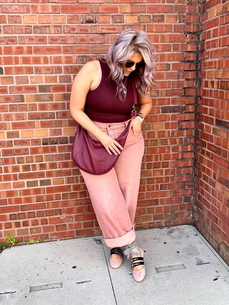 ✨SIZING•PRODUCT INFO✨
⏺ Maroon Ribbed High-Neck Fitted Tank - L - TTS @targetstyle 
⏺ Pink Wide Leg Denim Jeans - wearing 17 but run a little big @targetstyle but also linked similar options!
⏺ Maroon Hobo Bag •• mine no longer available from @walmartfashion but linked similar from @amazonfashion 
⏺ Pink Ballet Flats with Gingham Ribbon •• currently low stock from @sheinofficial - so linked similar from @amazonfashion 
⏺ Shaping Cami - XL - TTS @shapermint 

Monochromatic, maroon, pink, burgundy, wide leg jeans, rolled jeans, denim, jeans, hobo bag, shoulder bag, bodysuit, tank, ribbed, sunglasses, ballet flats, flats, ribbon

#target #targetfinds #founditattarget #targetstyle #targetfashion #targetoutfit #targetlook #ballet #flats #balletflats Ballet flats, cute ballet flats, cute flats, affordable ballet flats, ballet flats under $30, ballet flats under $50, outfit with ballet flats, how to style ballet flats, ballet flats outfit, ballet flats style, ballet flats inspo, ballet flats ootd, ballet flats look, casual ballet flats #denimoutfit #jeansoutfit #denimstyle #jeansstyle #denim #jeans #style #inspo #fashion #jeansfashion #denimfashion #jeanslook #denimlook #jeans #outfit #idea #jeansoutfitidea #jeansoutfit #denimoutfitidea #denimoutfit #jeansinspo #deniminspo #jeansinspiration #deniminspiration  #pink #pinklook #lookswithpink #outfitwithpink #outfitsfeaturingpink #pinkaccent #pinkoutfit #pinkoutfits #outfitswithpink #pinkstyle #pinkoutfitideas #pinkoutfitinspo #pinkoutfitinspiration #bodysuit #bodysuits #bodysuitlook #tank #tankbodysuit #bodysuitfashion #bodysuitoutfit #bodysuitoutfitinspiration #bodysuitoutfitinspo #lookswithbodysuits #outfitwithbodysuit #bodysuitstyle #stylewithbodysuit 
#under10 #under20 #under30 #under40 #under50 #under60 #under75 #under100
#affordable #budget #inexpensive #size14 #size16 #size12 #medium #large #extralarge #xl #curvy #midsize #pear #pearshape #pearshaped
budget fashion, affordable fashion, budget style, affordable style, curvy style, curvy fashion, midsize style, midsize fashion

#LTKStyleTip #LTKMidsize #LTKFindsUnder50