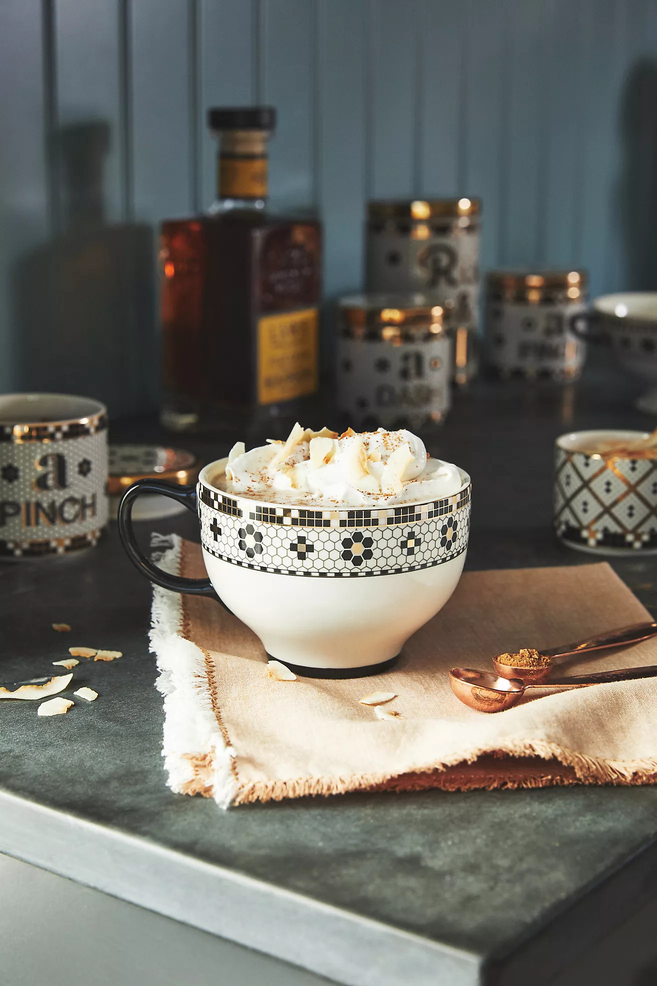 Bistro Tile Mugs, Set of 4 | Anthropologie (US)