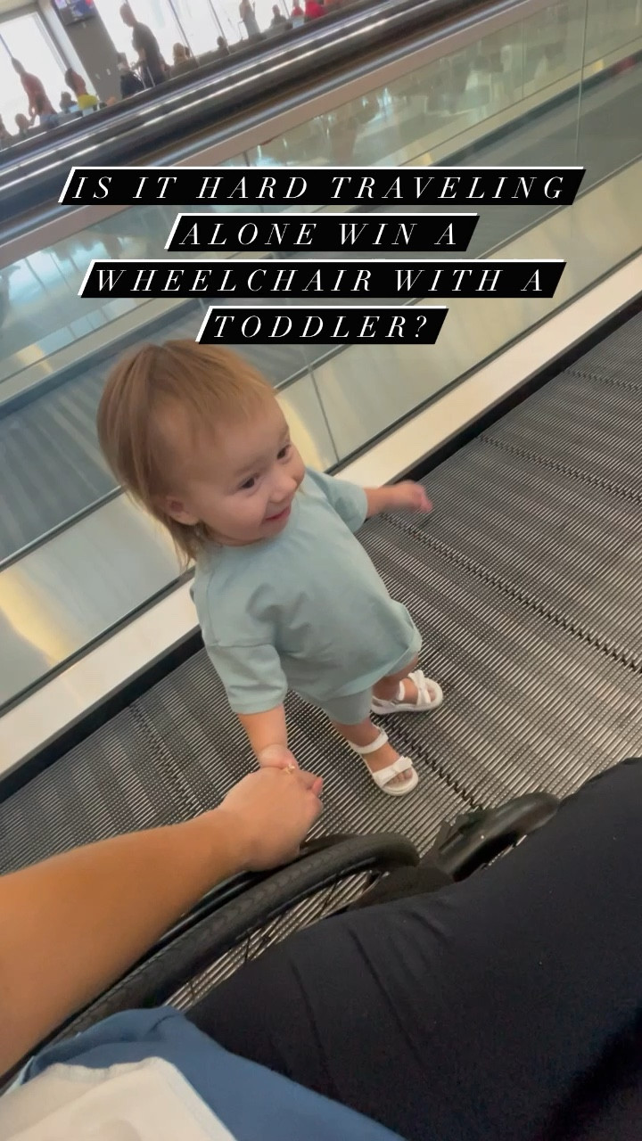 Being a mom in a wheelchair with an independent toddler can be hard. And traveling in a wheelchair alone is hard enough without adding a kid to the mix. But I wouldn’t trade traveling with her for anything, she is my adventure baby and I love it. And honestly the more she travels the easier it gets. She loves to push the suitcase. She doesn’t wander off. She naps on her airplane bed like a champ (which I will never travel without, it is a God send). What more could I ask of an almost two year old? I am so proud of my little girl. #travel #wheelchair #momlife #wheelchairtravel

#LTKtravel #LTKkids #LTKbaby