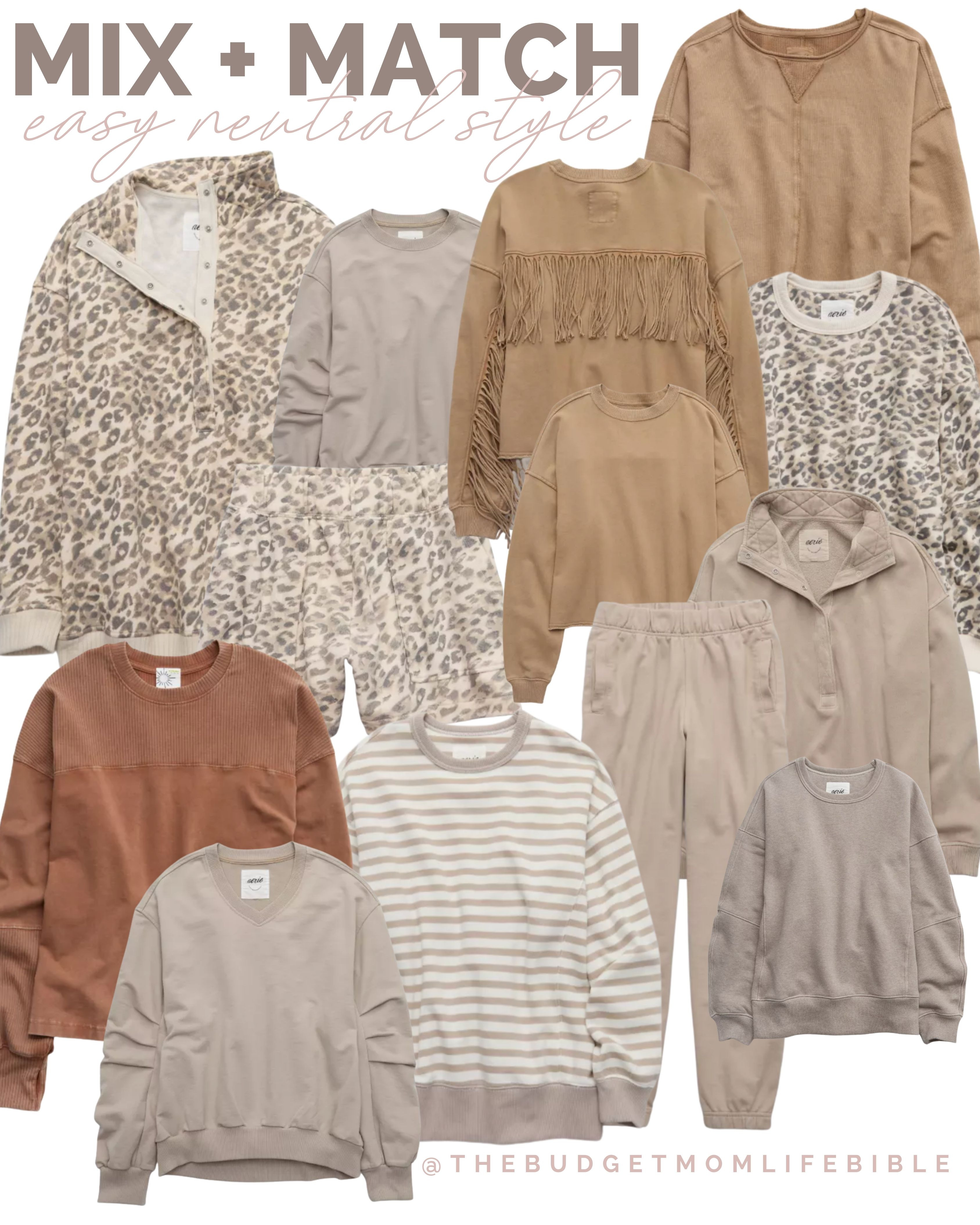 NEW Aerie + American Eagle Mix n' Match Sets for Spring/Summer - Brown + Neutral Matching Sets

And… Right now get and EXTRA 35% OFF if you're a Real Rewards member too!

Spring dress, summer dress, easter dress, easter outfit, spring outfit, summer outfit, spring home, spring style, spring fashion, spring outfit, spring 2026, summer 2026, pink, pajamas, lounge, lounge set, matching set, matching sets, mix and match sets, aerie matching sets, American Eagle matching sets, easter shopping, summer outfit, summer outfits, summer style, vacation outfits, vacation style, travel outfit, travel style, denim shorts, shorts, joggers, folder pants, lounge shorts, comfy shorts 

 #LTKootd #LTKmomlife #LTKSaleAlert