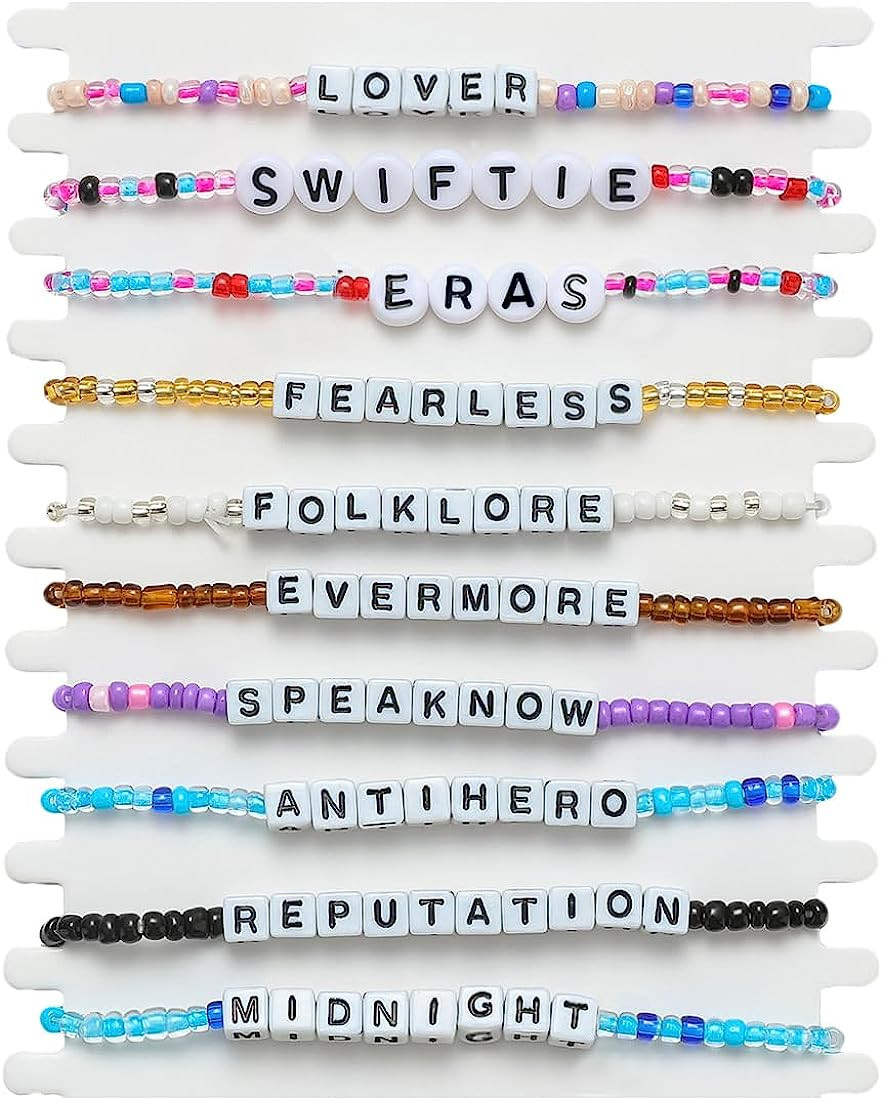 Qiuseadu TS Inspired Bracelets Set Lover Anti Hero 1989 Reputation Friendship Bracelets for Eras ... | Amazon (US)