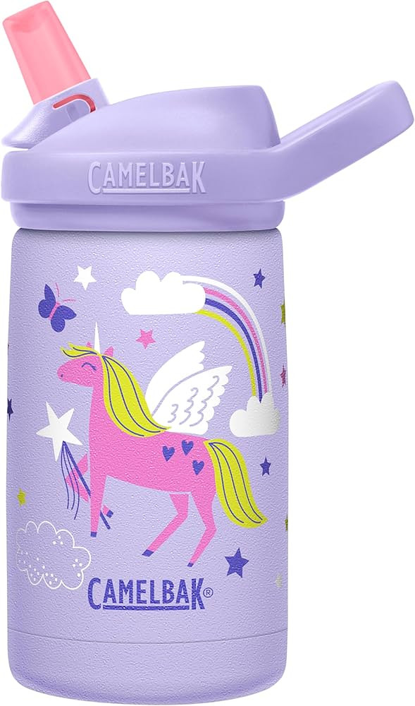 CamelBak Eddy+ Kids Bite Valve Straw Insulated Stainless Steel Water Bottle 12oz | Amazon (US)