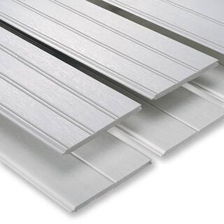 Everbilt 1/4 in. D x 7-1/4 in. W x 96 in. L Glue-On Tongue and Groove White PVC Wainscoting Panel... | The Home Depot