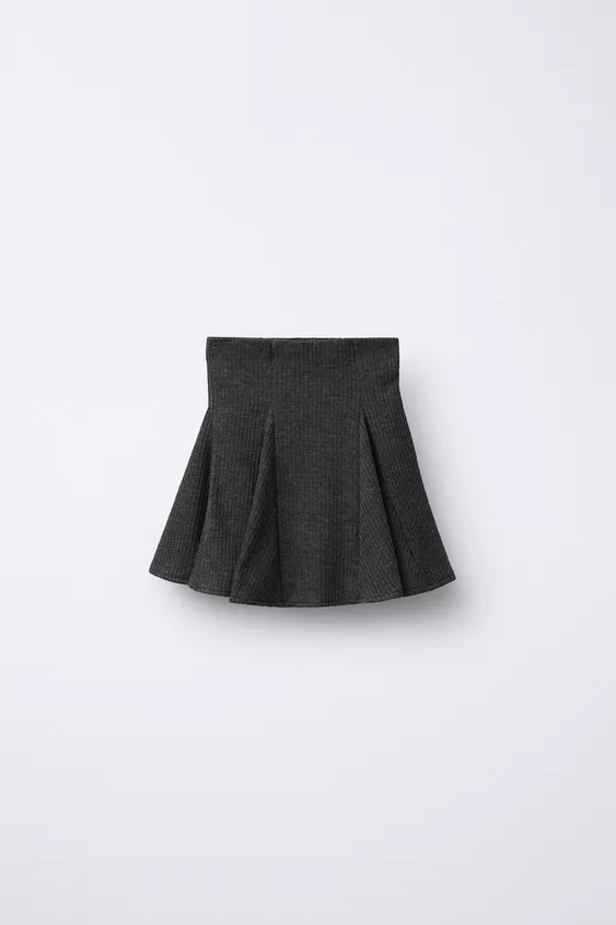 RIBBED RUFFLE SKORT | Zara US