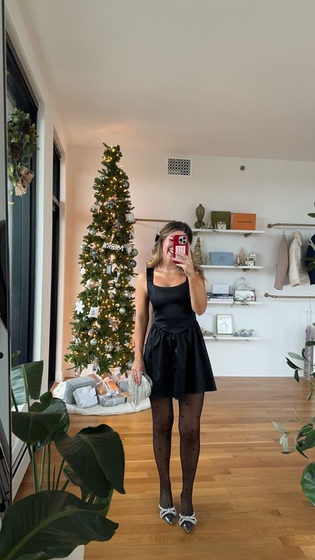 Little black short mini holiday Aritzia dress & heart see-through tights
in my usual size 2 
dibs: use code emerson


#LTKwedding #LTKparties #LTKHoliday
