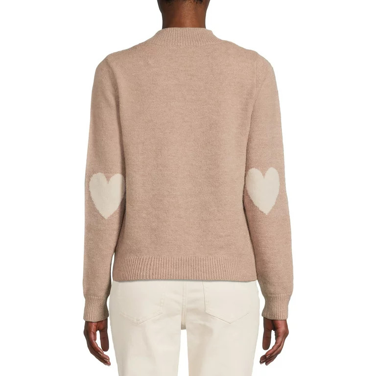 Dreamers by Debut Women's Elbow Patch Mock Neck Sweater | Walmart (US)
