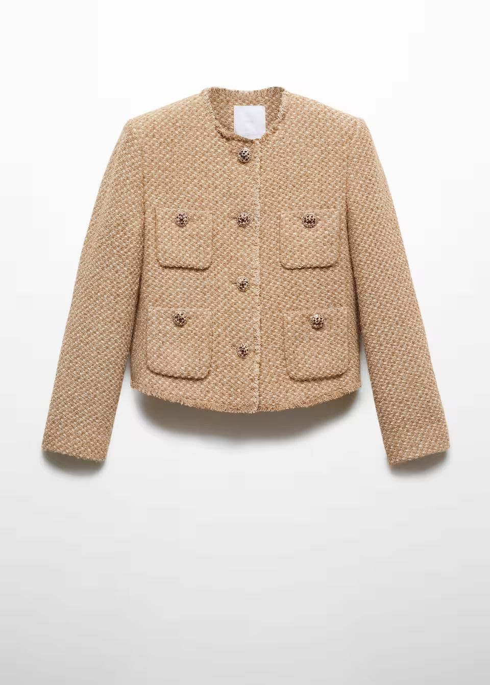 Tweed jacket with jewel buttons -  Women | Mango United Kingdom | MANGO (UK)