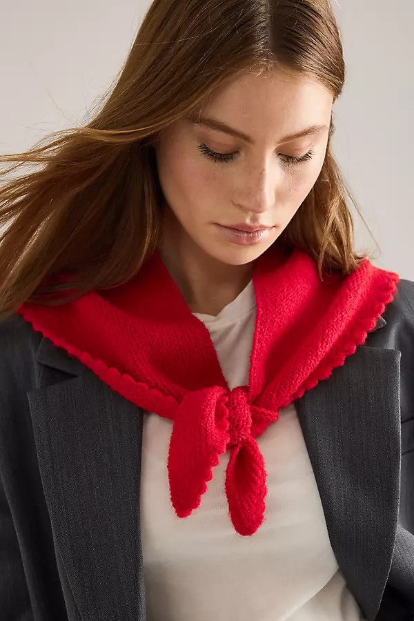 Small Scallop Triangle Scarf | Anthropologie (UK)