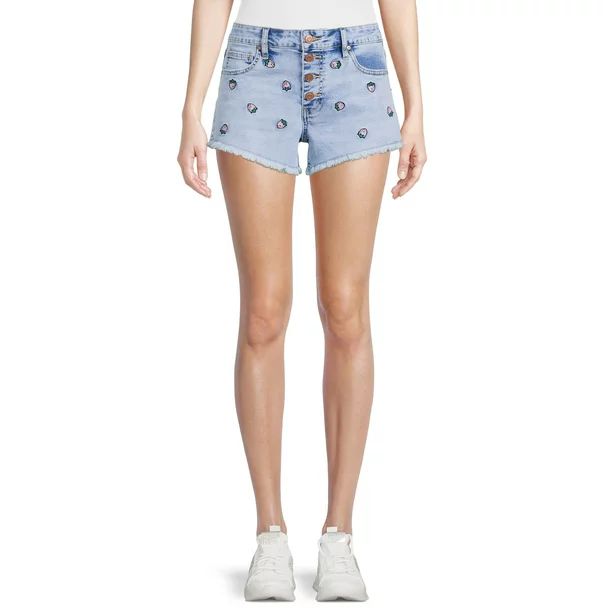 No Boundaries Junior's Mom Denim Shorts, Sizes 1-21 | Walmart (US)