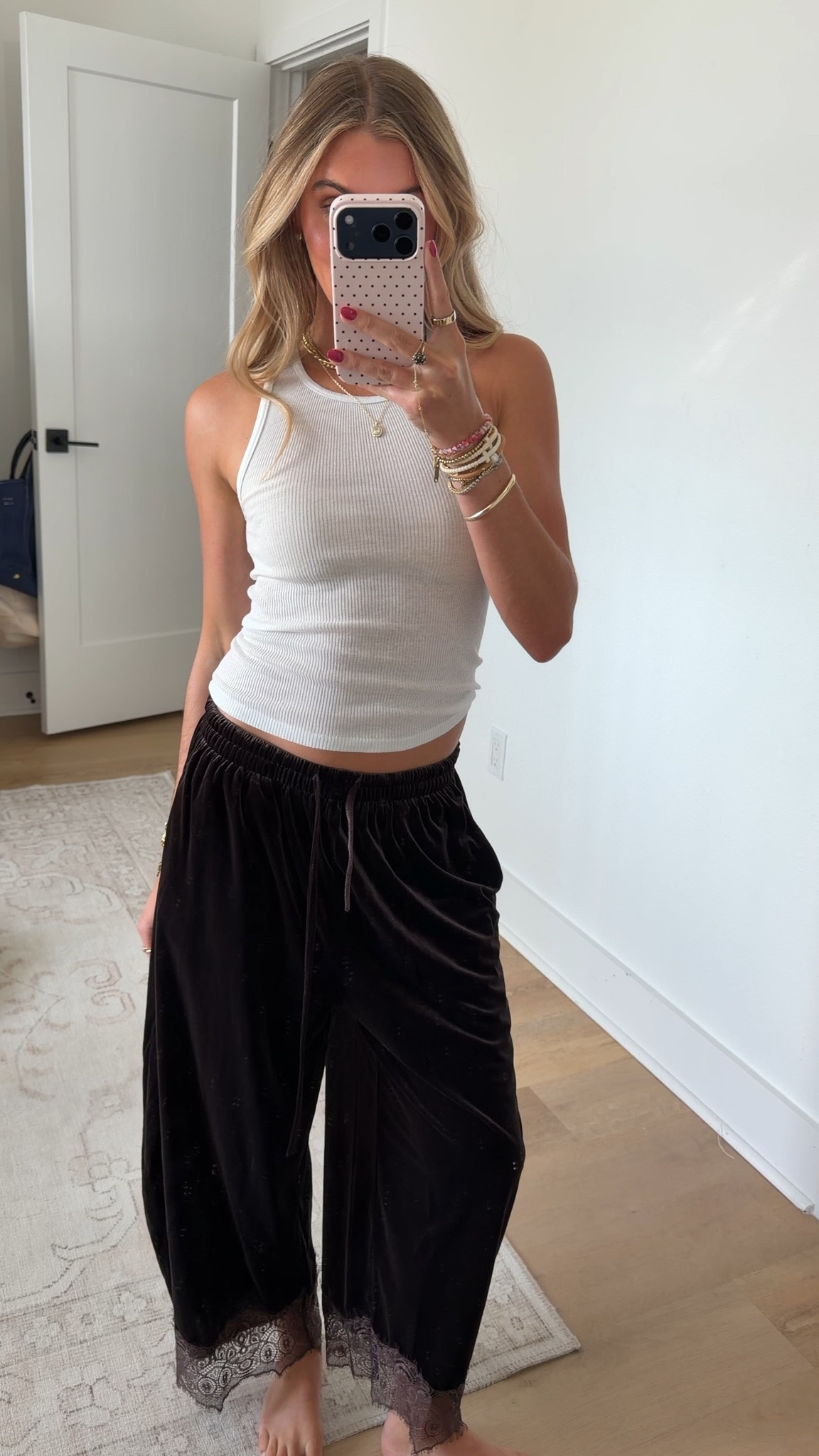 Amazon size XS Lviefent Womens Lace Hem Velvet Pants Drawstring Casual Balloon Trousers
velvet fabric, lace hem, elastic drawstring waist, side pockets, cropped wide leg, elegant casual style, daily all-match

#LTKootd #LTKSaleAlert #LTKSeasonal